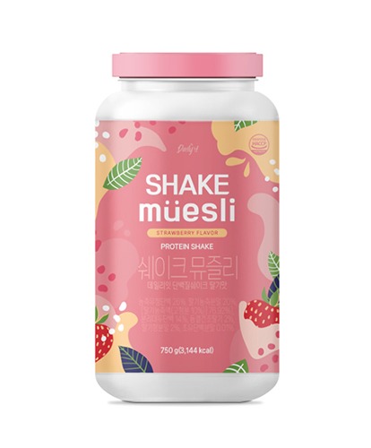 슬림라운지-쉐이크 뮤즐리 단백질 보충제 딸기맛 750g